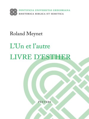 cover image of L'Un et l'autre Livre d'Esther